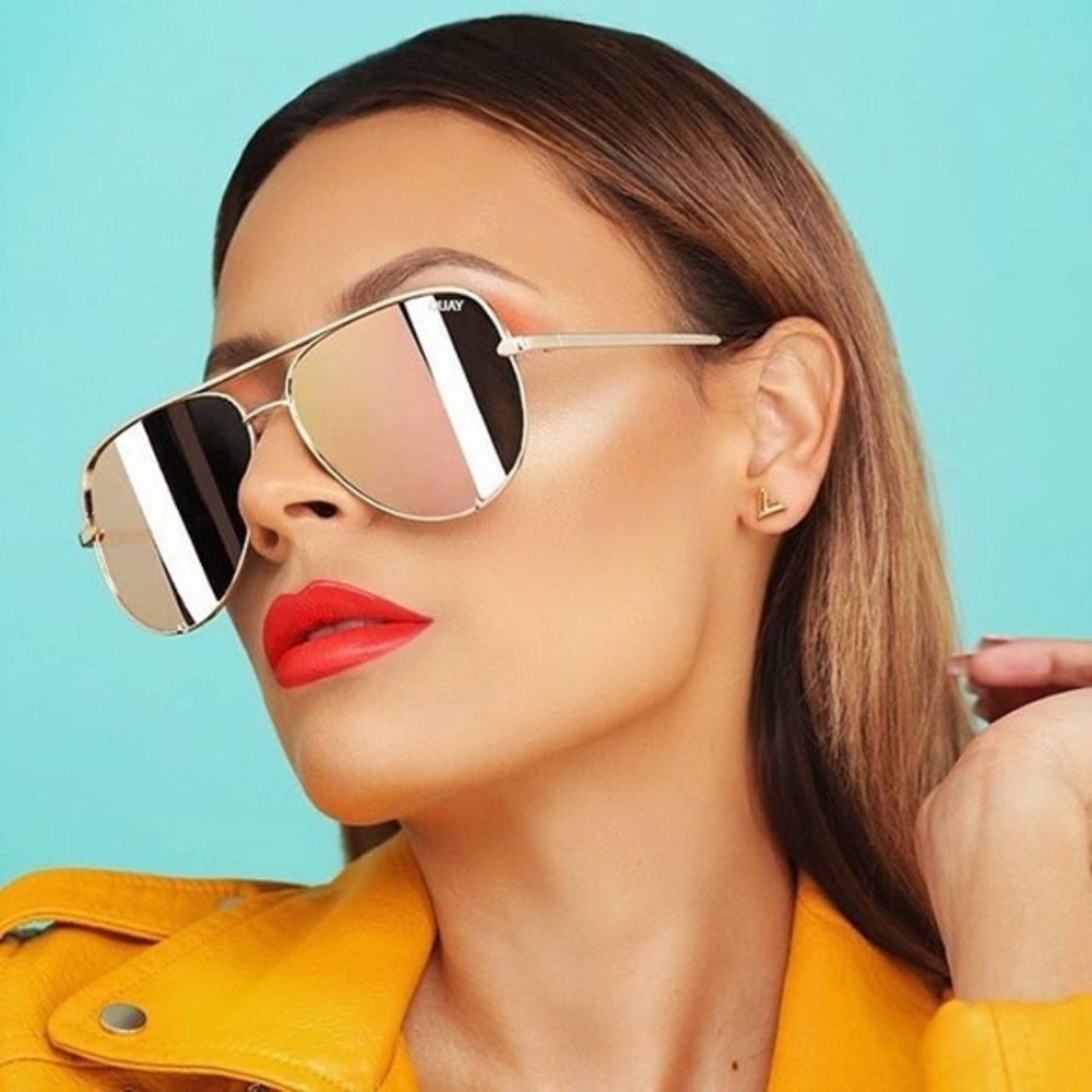 Desi X Quay High Key Rose Gold Sunglasses